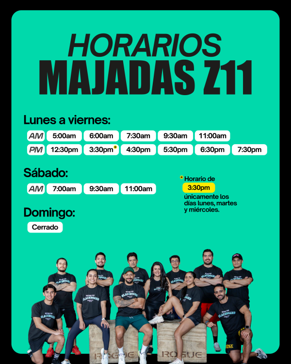 5 - majadas horarios